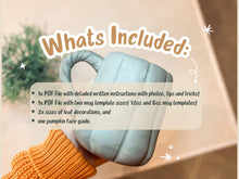 Load image into Gallery viewer, Pottery Templates | Slab Building | Pumpkin Mug | 2 Sizes | Instant PDF Download | Printable
