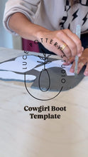 Load and play video in Gallery viewer, PDF Pottery Template - Cowgirl Boot - Slab Building Pattern - Pottery Tutorial
